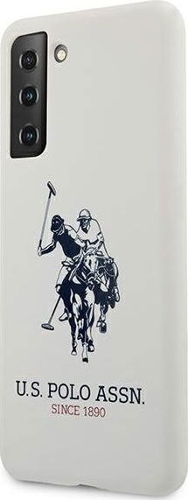 U.S. Polo Assn. Θήκη Smartphone S21+ Λευκή Σιλικόνης με Λογότυπο