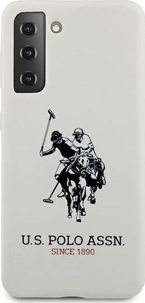 U.S. Polo Assn. Θήκη Smartphone S21+ Λευκή Σιλικόνης με Λογότυπο