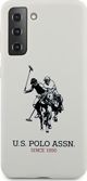 U.S. Polo Assn. Θήκη Smartphone S21+ Λευκή Σιλικόνης με Λογότυπο