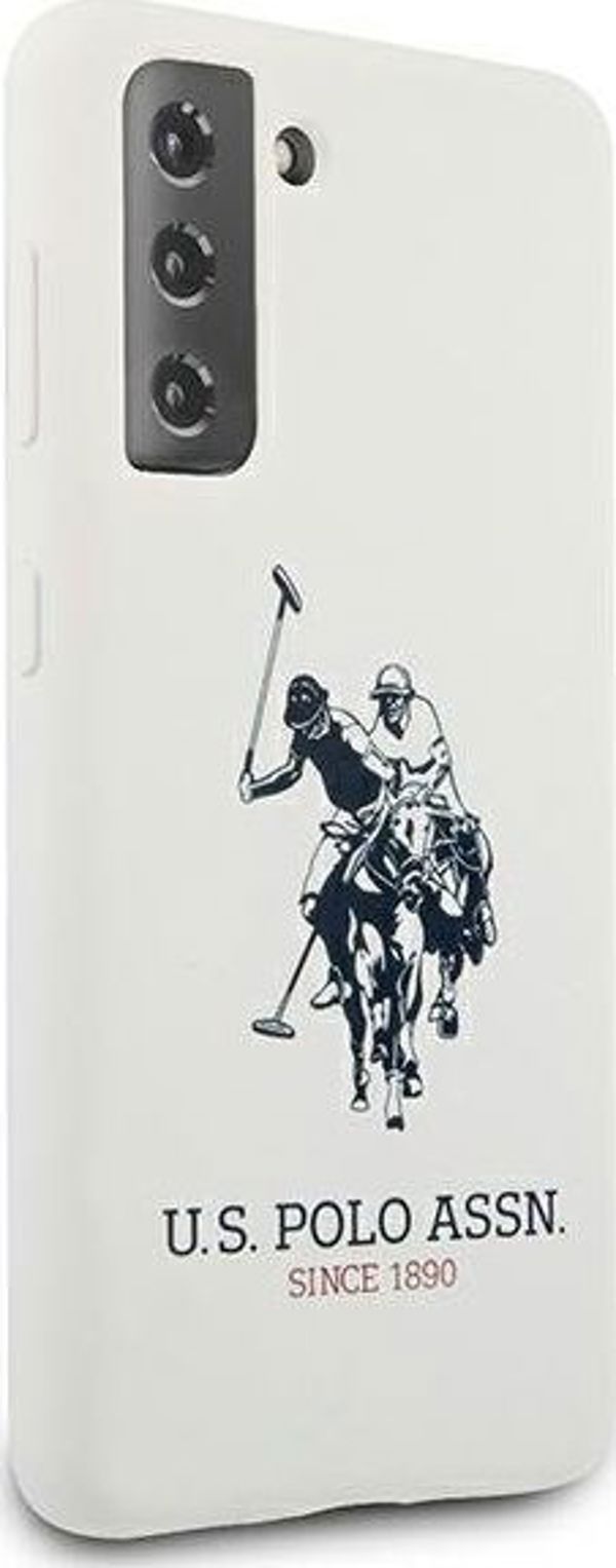 U.S. Polo Assn. Θήκη Smartphone S21+ Λευκή Σιλικόνης με Λογότυπο