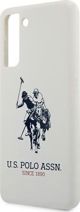 U.S. Polo Assn. Θήκη Smartphone S21+ Λευκή Σιλικόνης με Λογότυπο