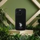 US Polo USHCP15XPGEK iPhone 15 Pro Max 6,7" μαύρο Δερμάτινο Κεντημένο DH Χρώμα