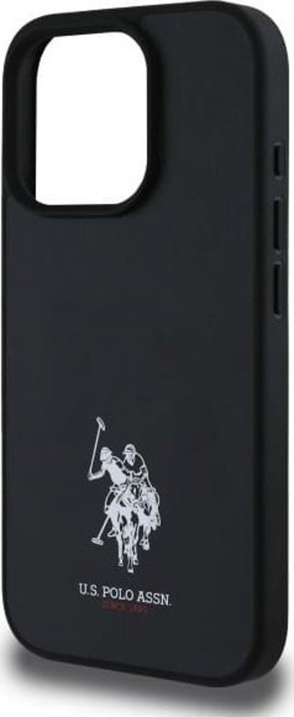 US Polo USHCP15XPGEK iPhone 15 Pro Max 6,7" μαύρο Δερμάτινο Κεντημένο DH Χρώμα