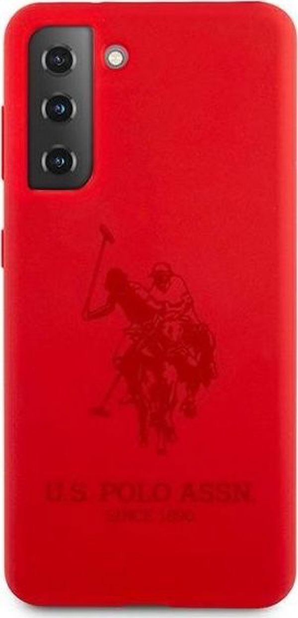 U.S. Polo Assn. Θήκη Smartphone S21 G991, Σιλικόνης, Κόκκινο
