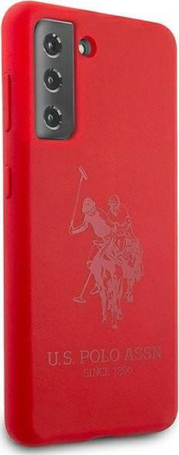 U.S. Polo Assn. Θήκη Smartphone S21 G991, Σιλικόνης, Κόκκινο