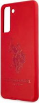 U.S. Polo Assn. Θήκη Smartphone S21 G991, Σιλικόνης, Κόκκινο