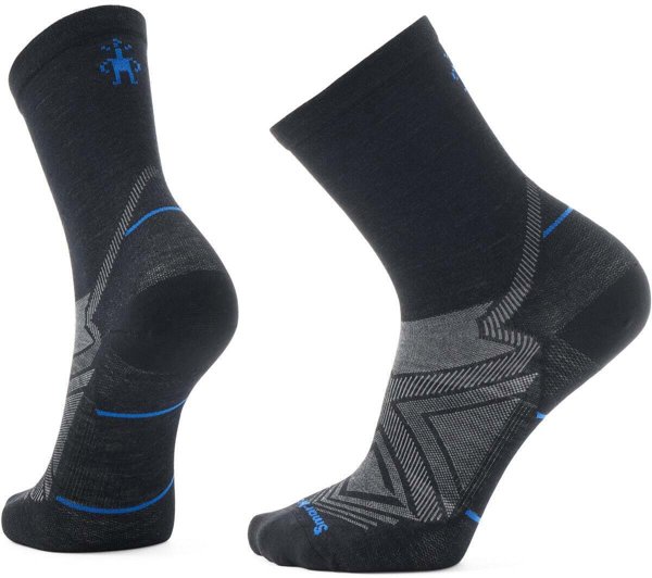 U'S Run Zero Cushion Mid Crew Socks, 001 | black, XL
