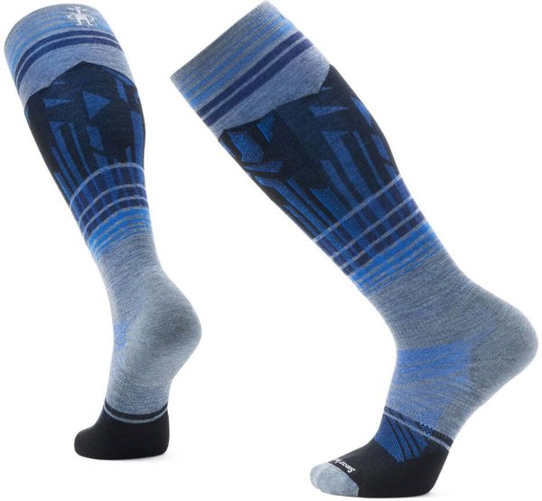 U'S Ski Targeted Cushion Summit Shot OTC Socks, L88 | pewter blue, L