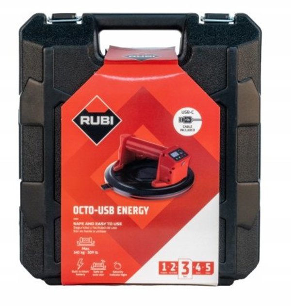 Vacuum cleaner for moving ceramic tiles Rubi OCTO-USB ENERGY