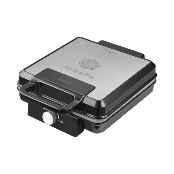 Βαφλιέρα Primo PRWM-40548 1500W, 4 Θέσεων με Κεραμικές Marble Πλάκες, Inox/Μαύρη