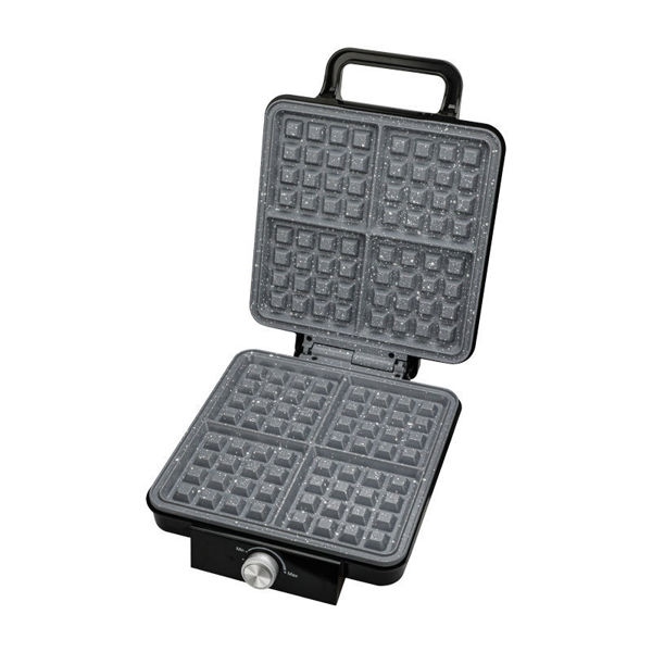 Βαφλιέρα Primo PRWM-40548 1500W, 4 Θέσεων με Κεραμικές Marble Πλάκες, Inox/Μαύρη