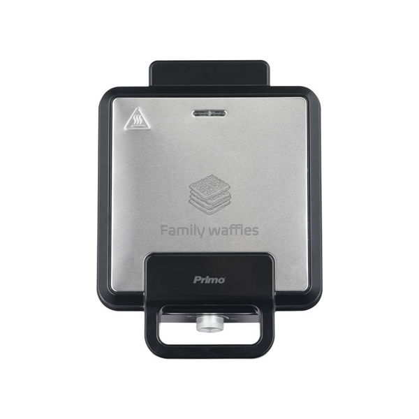 Βαφλιέρα Primo PRWM-40548 1500W, 4 Θέσεων με Κεραμικές Marble Πλάκες, Inox/Μαύρη