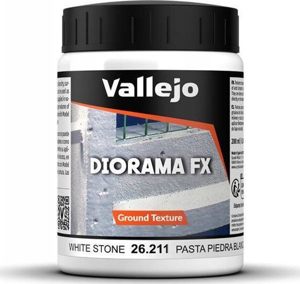 Vallejo Diorama FX Ground Textures - White Stone, 200ml - Υλικό Δημιουργίας Διοραμάτων