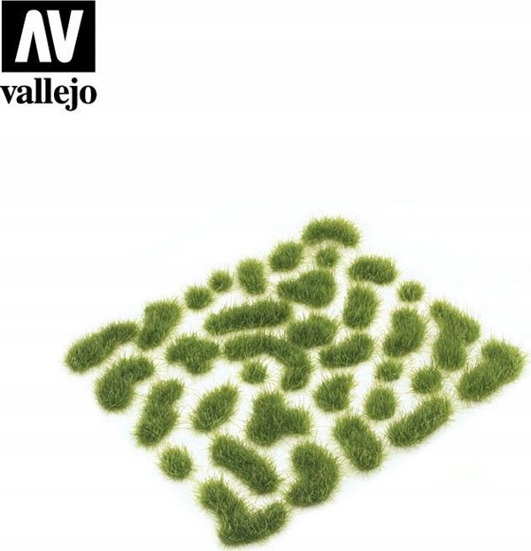 Vallejo Wild Tuft Green SC406 - Αυτοκόλλητες Τούφες για Μακέτες 4mm (35 τεμάχια)