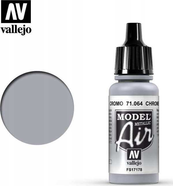Vallejo Vallejo 71.064, 17 ml, Ασημί, Μεταλλικό, Μπουκάλι