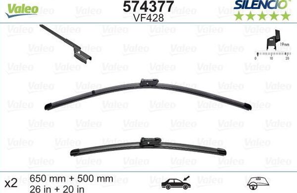 Valeo Pioro wycieraczki 650/500 Volv