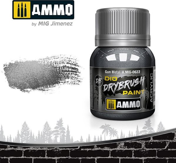 Vallejo Ammo: DIO Ξηρό Πινέλο - Gun Metal