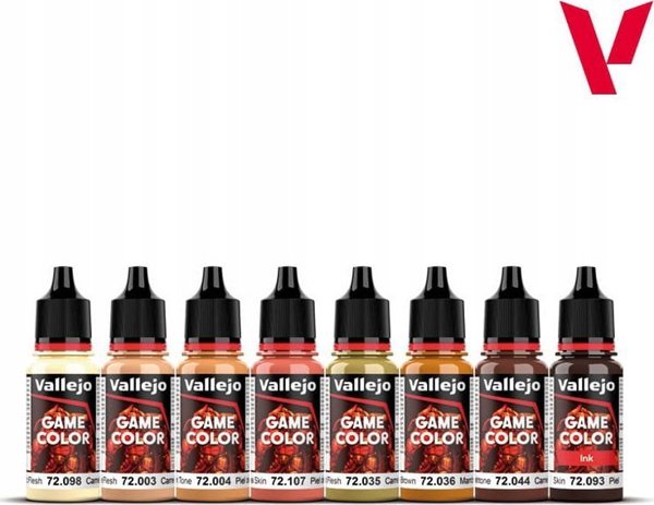 Vallejo Game Color Σετ Χρωμάτων - Skin Tone 8 x 18ml (72.187)