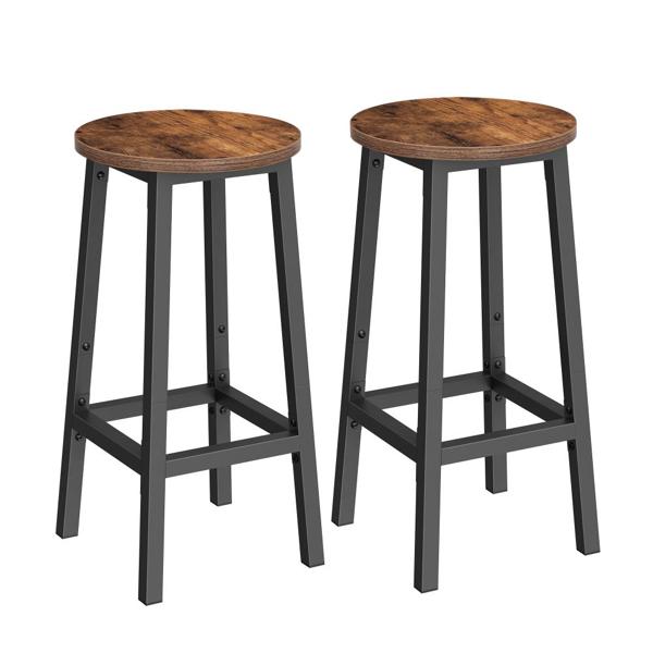 Vasagle Σετ Μεταλλικά Σκαμπό Bar 32 x 32 x 65 cm 2 τμ  (LBC32X) (VASLBC32X)