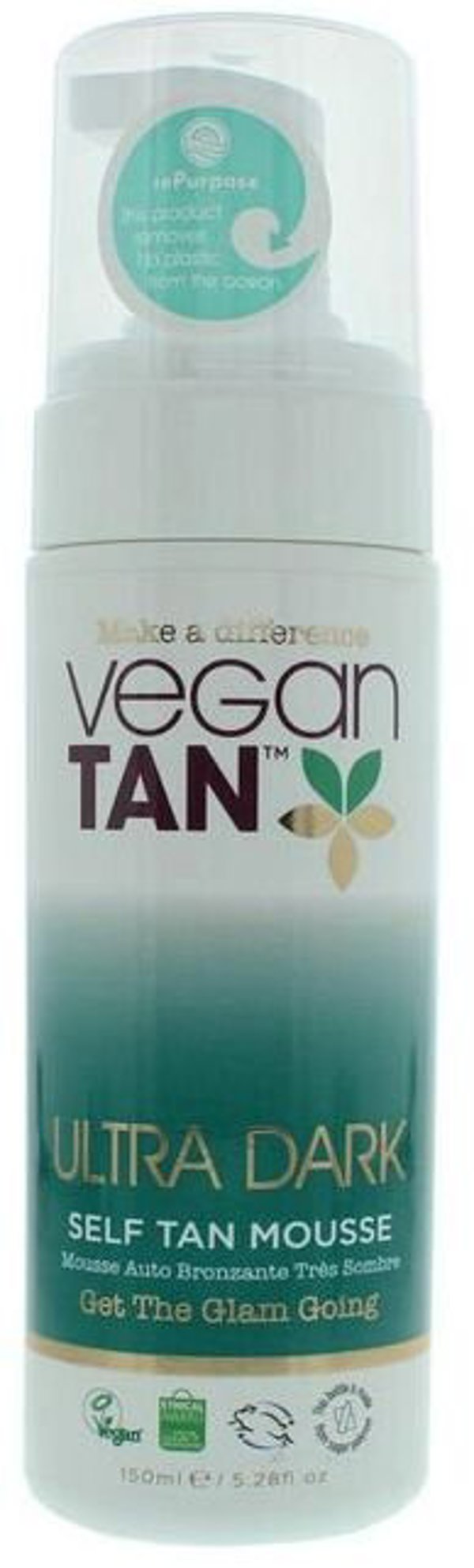 Vegan Tan, Ultra Dark Tan, Vegan, Bronzing, Self-Tanning Mousse, 150 ml For Women