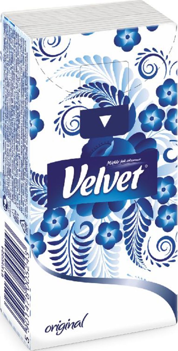 Velvet Original Χαρτομάντιλα 4 Στρώσεων, 10 Πακέτα x 9 Τεμάχια