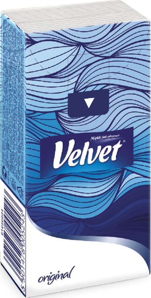 Velvet Original Χαρτομάντιλα 4 Στρώσεων, 10 Πακέτα x 9 Τεμάχια