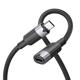 VENTION USB 3.2 Gen2 C Male to C Female 10Gbps Extension Cable 1M Black Aluminum Alloy Type (TRFBF) (VENTRFBF)