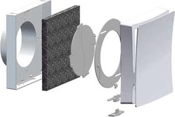 Vents Nawiewnik PS 100WH με ρυθμιζόμενη εσωτερική γρίλια και κυκλική γρίλια