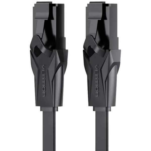 VENTION Flat Cat.6 UTP Patch Cable 1M Black (IBABF) (VENIBABF)