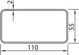 Vents Επίπεδο λευκό αεραγωγό 110 x 55 x 1500mm