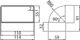 Vents Kolanko wentylacyjne pionowe 90° 110 x 54mm (060)