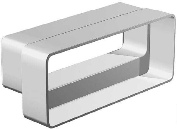 Ventika Ρακόρ Μείωσης Επίπεδων Καναλιών 220x90mm/204x60mm Λευκό KP90-60