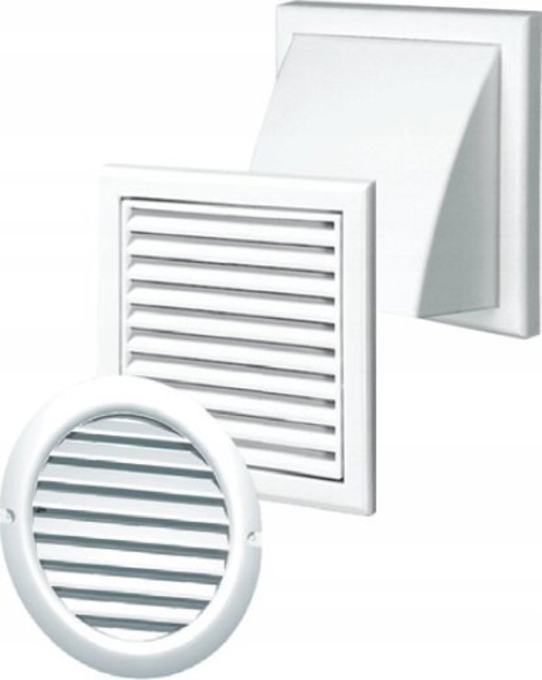 Vents αεραγωγός με εσωτερική και τετραγωνή περσίδα PS 101WH