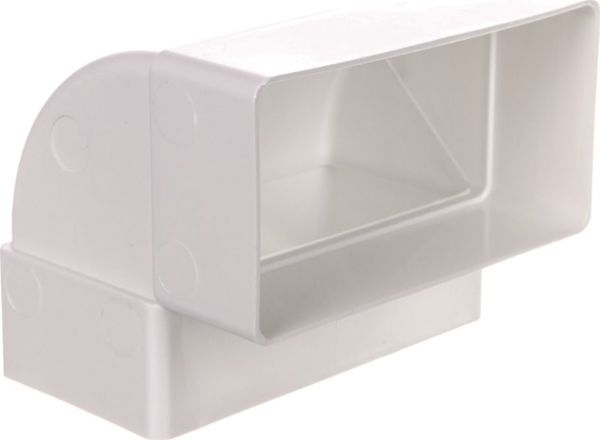 Vents Καμπύλη Αεραγωγού Κατακόρυφη 90° 110x54mm λευκή WP060