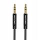 VENTION Fabric Braided 3.5mm Male to Male Audio Cable 0.5M Black Metal Type (BAGBD) (VENBAGBD)