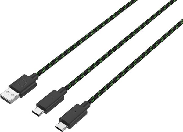 Venom VS2883 Μπαταρίες για χειριστήρια Xbox Series / Xbox One μαύρες (2x1100mAh) + καλώδιο 3 μέτρων