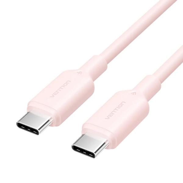VENTION USB 2.0 C Male to C Male 3A Cable 1M Pink Flexible PVC Type (TRVPF) (VENTRVPF)