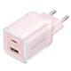 VENTION 2-Port USB (C + A) GaN Charger (70W/22.5W) with 5A USB-C to USB-C Cable (1M) EU-Plug Pink (TZ-FCGP0-EU) (VENTZ-FCGP0-EU)