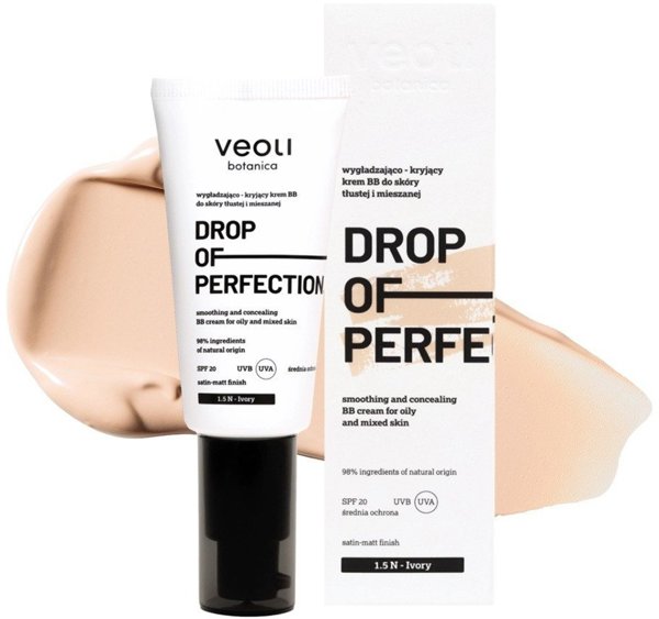 VEOLI BOTANICA_Drop Of Perfection Κρέμα BB για Λιπαρές και Μικτές Επιδερμίδες 1.5 N Ivory 30ml
