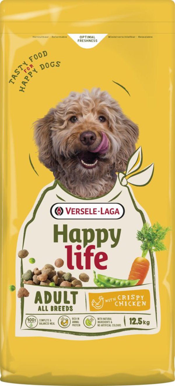 Versele-Laga Happy Life Adult Τροφή Σκύλου με Κοτόπουλο 12,5kg