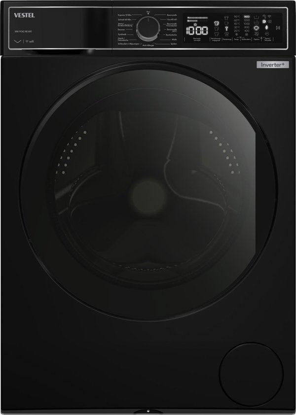 Vestel Waschmaschine WMI99342 MB WIFI 9kg/1400Umin bk A (Speditionsversand)