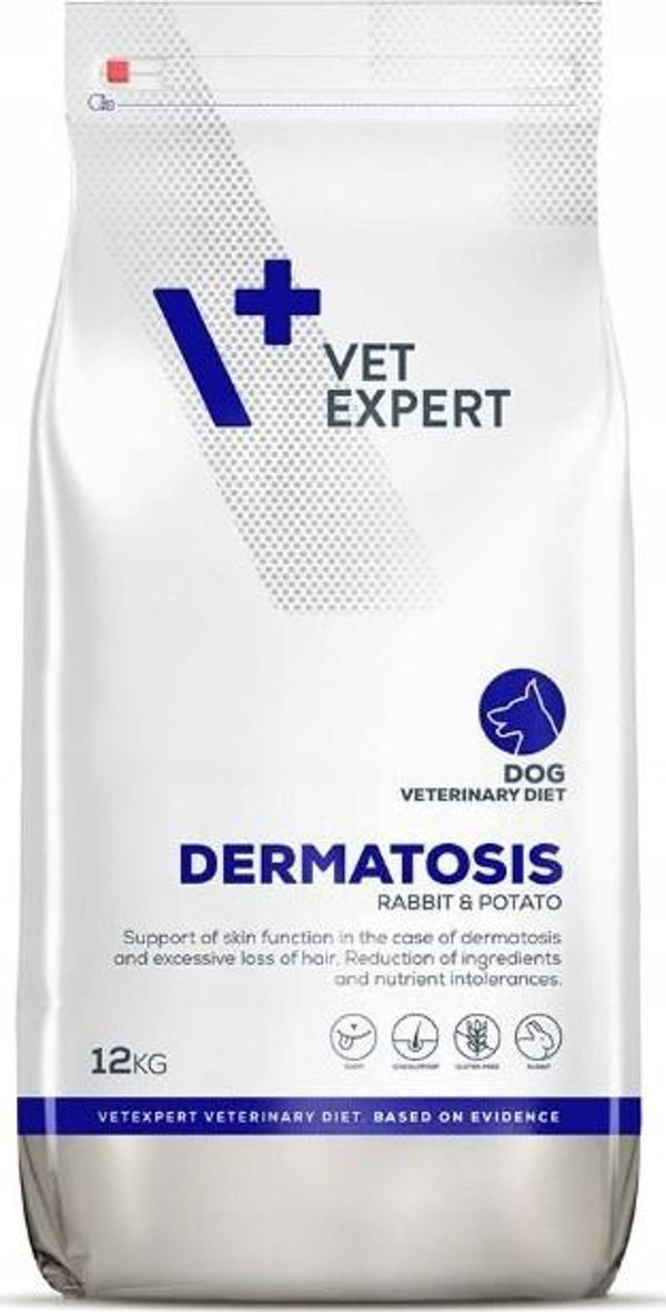 VetExpert 4T Κτηνιατρική Δίαιτα Σκύλου Δερματοπάθεια Κουνέλι&Πατάτα 12kg
