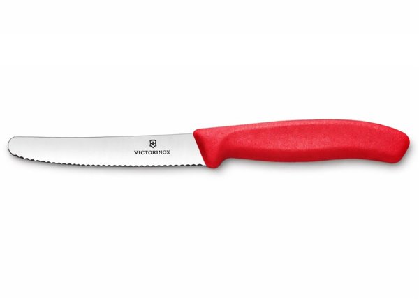 Victorinox Swiss Classic Μαχαίρι Φαγητού με Οδοντωτή Λάμα, Κόκκινο, 11cm