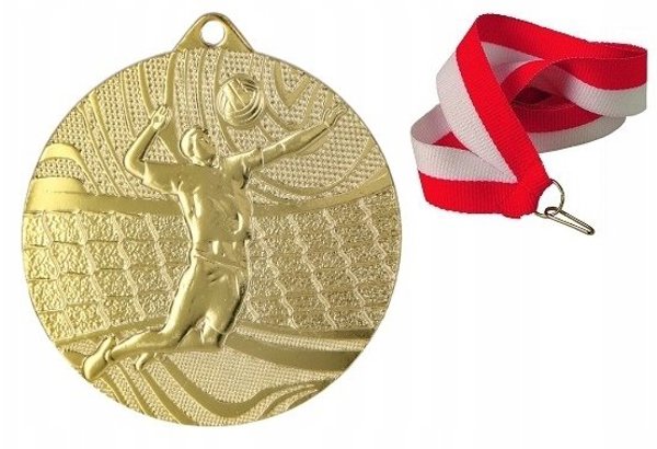 Victoria Sport Medal złoty- piłka siatkowa - medal stalowy
