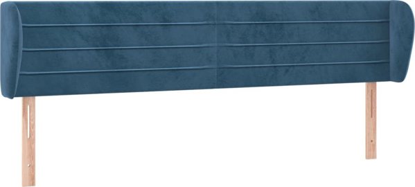 vidaXL Zaglowek uszak, ciemnoniebieski, 163x23x78/88 cm, aksamitny