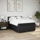 vidaXL Κρεβάτι continental με στρώμα, μαύρο ύφασμα, 140x190 εκ