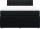 vidaXL Κρεβάτι continental με στρώμα, μαύρο ύφασμα, 140x190 εκ