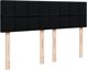 vidaXL Κρεβάτι continental με στρώμα, μαύρο ύφασμα, 140x190 εκ
