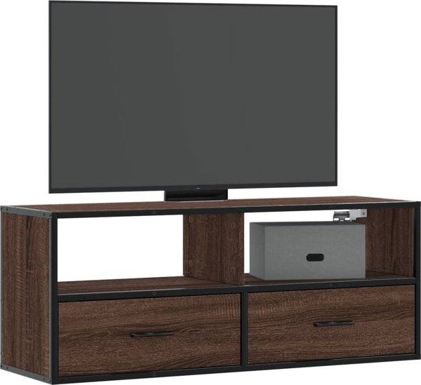 vidaXL Έπιπλο τηλεόρασης από καφέ δρυς, 100x31x39,5 εκ