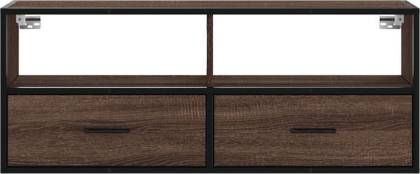 vidaXL Έπιπλο τηλεόρασης από καφέ δρυς, 100x31x39,5 εκ